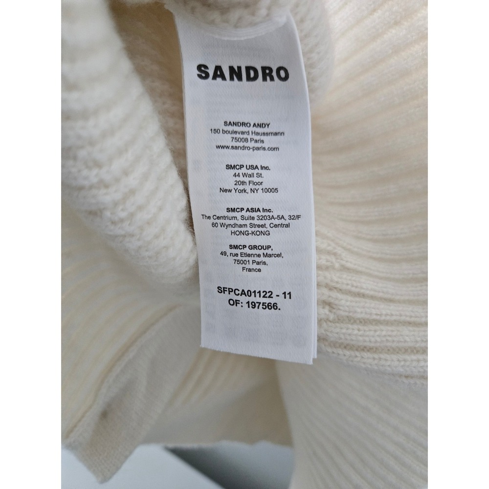 Sandro Martie Flared Sleeve Cardigan In Ecru - Size 1 (US Small) - Picture 11 of 13